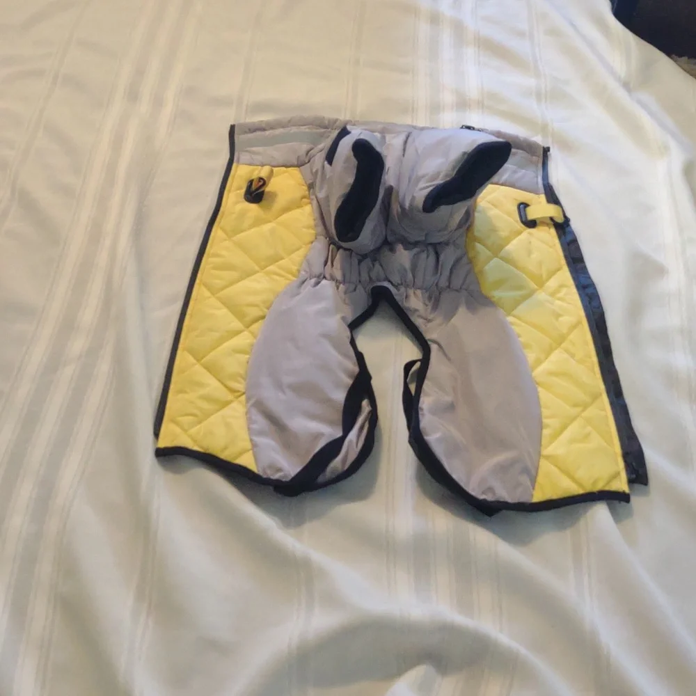 Yellow and Gray Quilted Dog Jacket - Picture 2 of 7